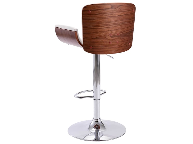  Tabouret de bar, chaise de bar blanc similicuir shl26985  - Conforama C
