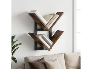 Étagère flottante, étagère murale chêne fumé 43 x 15 x 47 cm cf42295