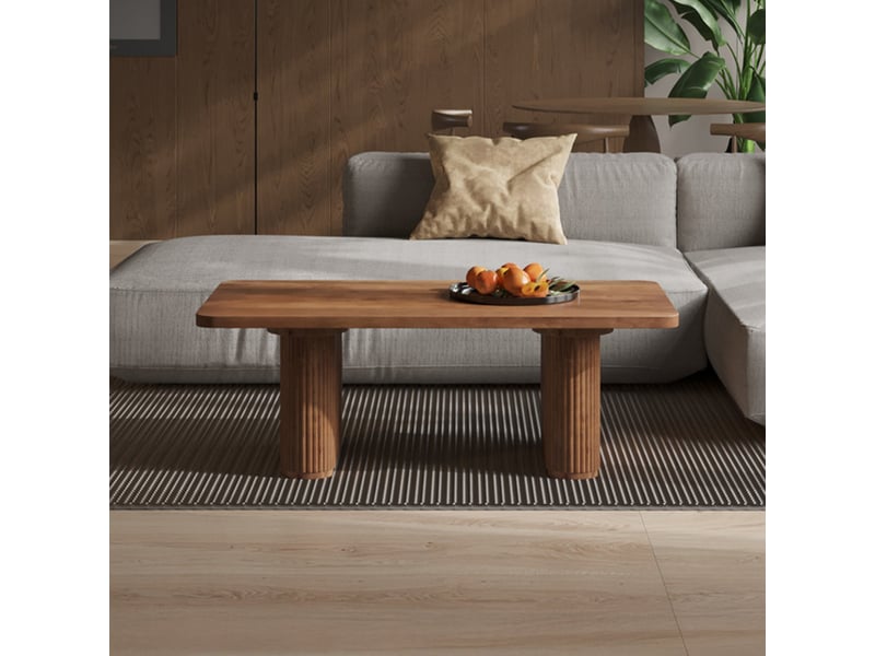  Table basse bois de manguier brun clair  - Conforama B