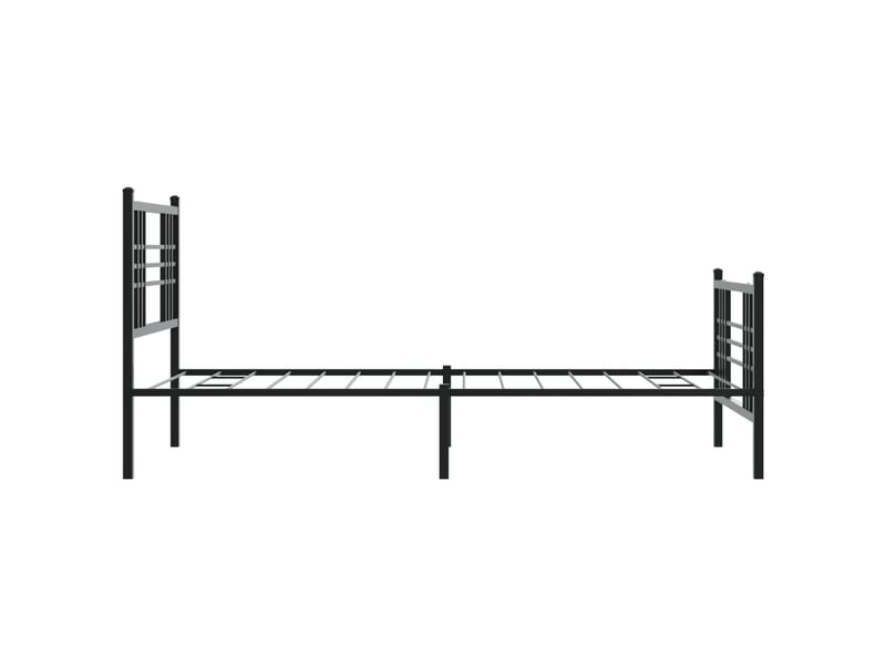  Lit simple- lit adulte -  cadre de lit métal sans matelas avec pied de lit noir 90x190 cm  - Conforama D