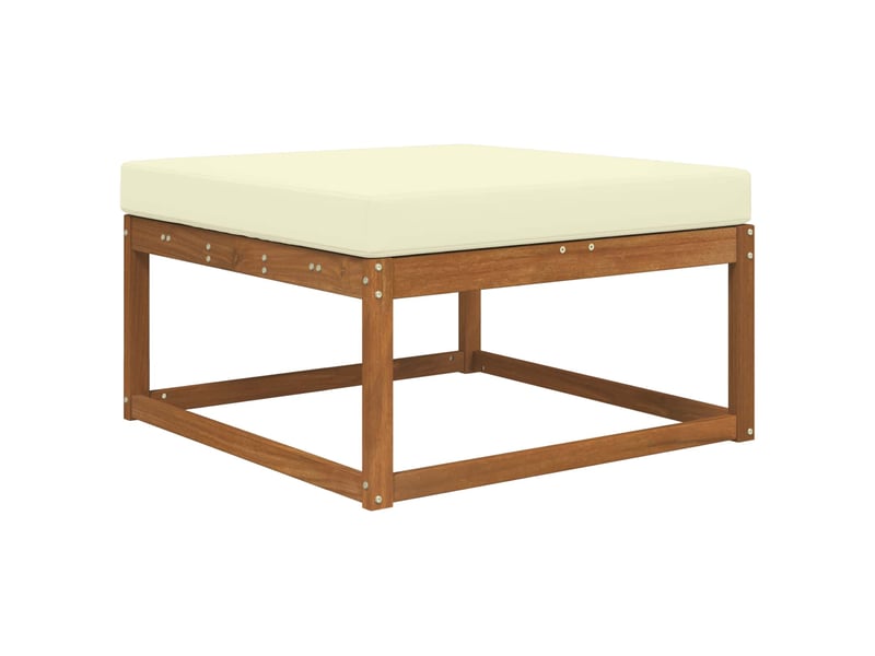  Coussin de canapé d'extérieur, coussin de chaise polyester crème 80 x 80 cm cf54079  - Conforama C