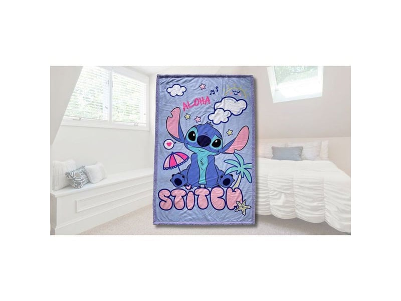  Plaid sherpa violet stitch holidays 100 x 150 cm 672HOM101 - Conforama C
