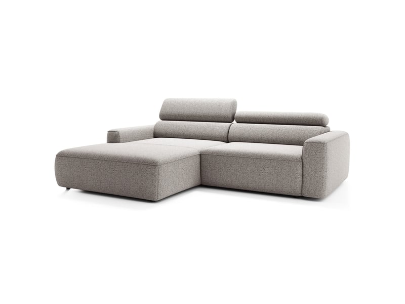  Selsey fando - canapé d'angle - 252 cm - tissu tressé grège - côté gauche Fando - Conforama A