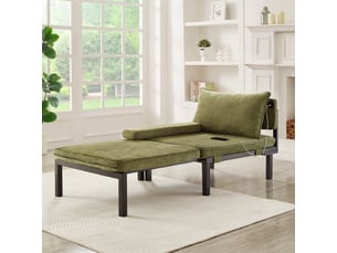 Canapé 2 places, avec fonction couchage, avec ports usb, avec coussins, en velours, coloris vert, l176 x p82 x h79 cm, gain de place