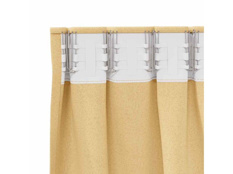 Lot de 2 rideaux occultants, rideaux black-out avec anneaux beige 245 x 140 cm cf44570 - Conforama E
