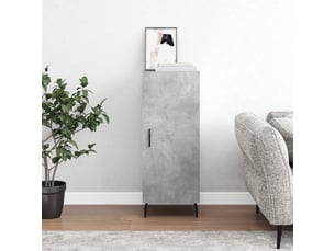 Buffet cuisine, meuble de rangement, bahut gris béton 34,5x34x90 cm bois d'ingénierie shl34707