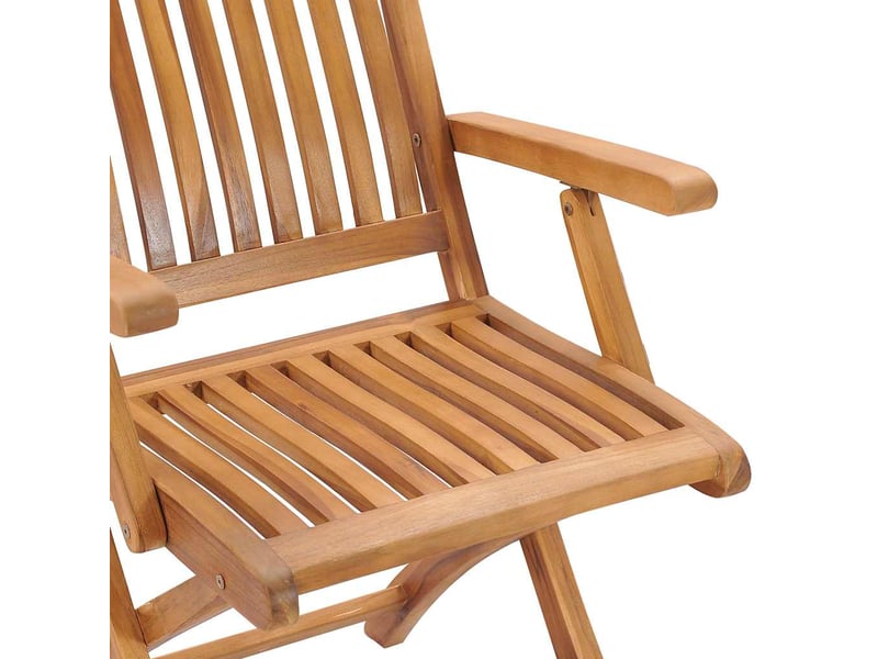  Lot de 2 chaises pliantes de jardin, chaise d'extérieur avec coussins bleu clair, en bois de teck massif cf31968  - Conforama E