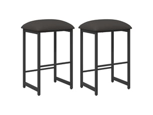 Lot de 2 tabouret de bar, chaise de bar gris foncé 40x32x74 cm shl95446