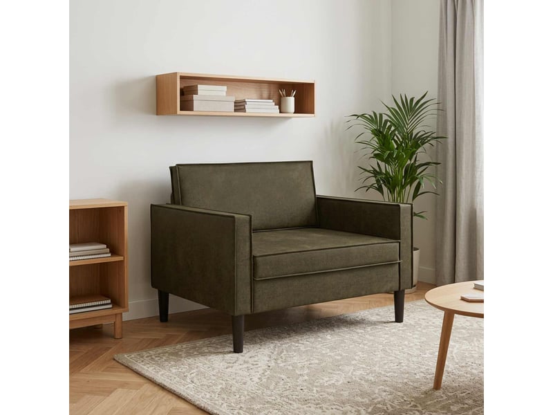  Vidaxl fauteuil xl vert armée simili daim  - Conforama B