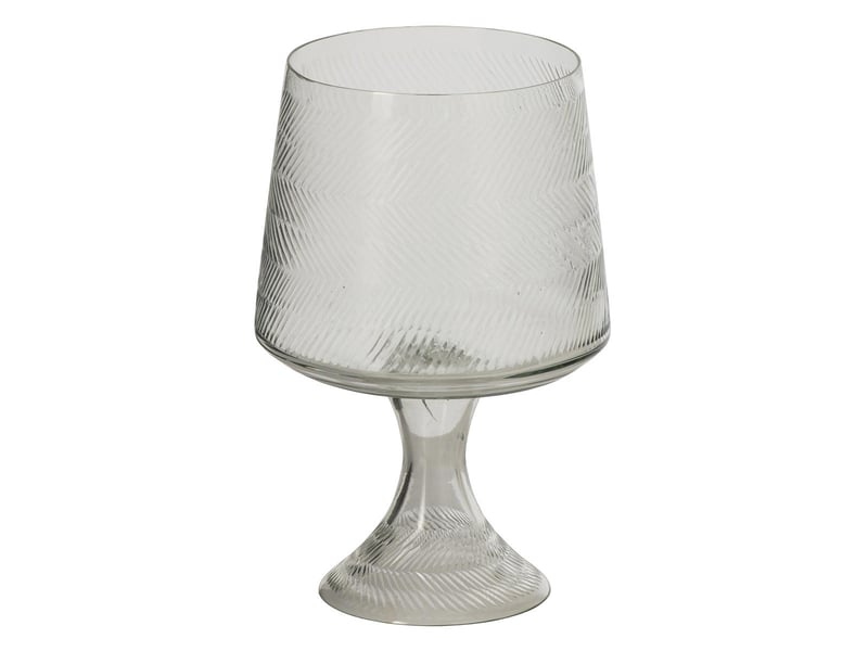  Photophore sur pied en verre brice 27cm transparent  - Conforama A