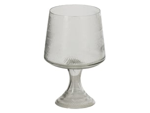 Photophore sur pied en verre brice 27cm transparent