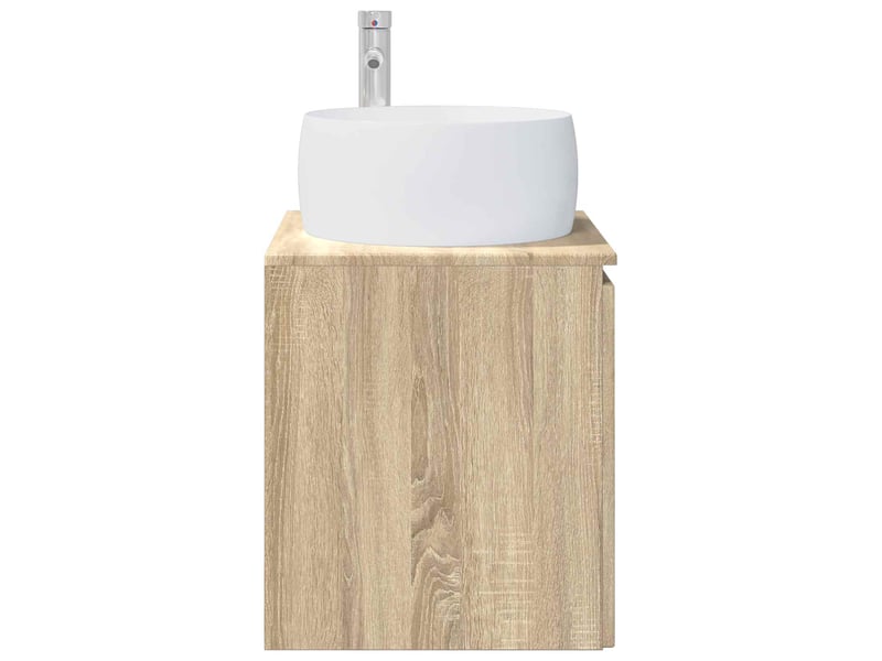 Vanité de lavabo mural, meuble de rangement chêne sonoma 49.5x44.5x66 cm shl6763 - Conforama D