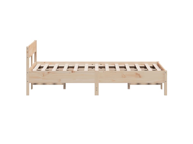  Lit double- lit adulte -  cadre de lit sans matelas 120x190 cm bois de pin massif  - Conforama D