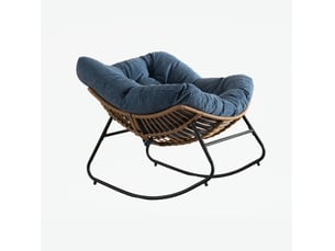 Pouf / repose pied <strong>MIVRAY </strong> <strong></strong> bleu
