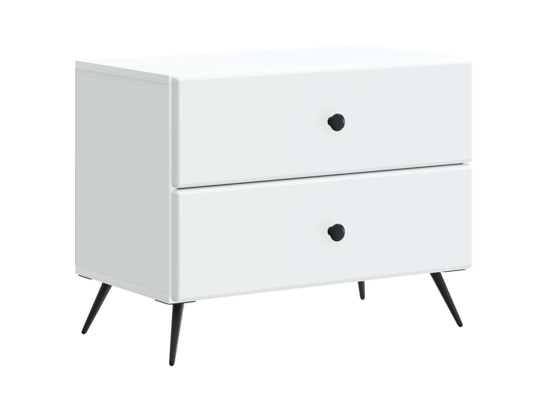  Table de chevet - cabinet de chevet - table de nuit blanc 62 x 34,5 x 47,5 cm bois d'ingénierie  - Conforama A