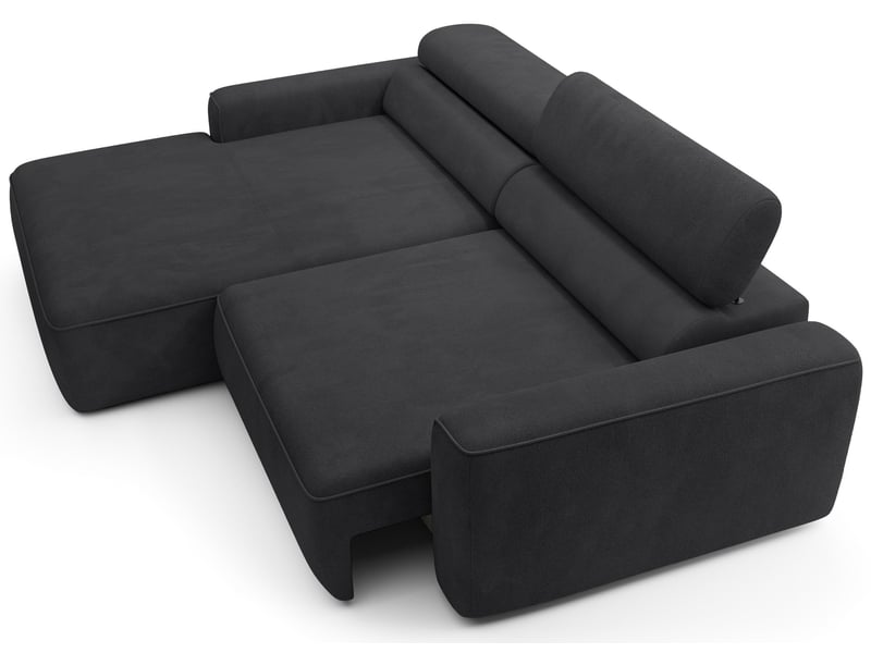  Selsey fando - canapé d'angle - 252 cm - velours gris foncé Fando - Conforama C