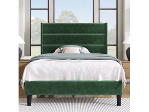 Lit simple 90x200 cm <strong>OKWISH</strong>  <strong></strong> coloris vert