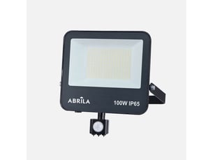 Projecteur led avec détecteur fabrilamp boiro 100 w 10000 lm 6500 k noir ip65 27 x 23,5 x 6 cm