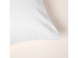 Housse de coussin en tissage toile à l'effet satiné  coconut