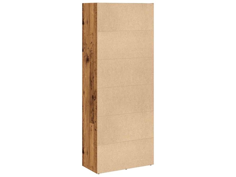  Bibliothèque, meuble de rangement salon vieux bois 60x30x152 cm bois d'ingénierie  - Conforama E