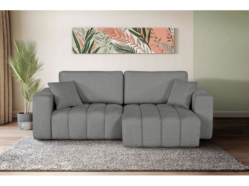  Canapé d'angle gris convertible 3 places  - Conforama Y