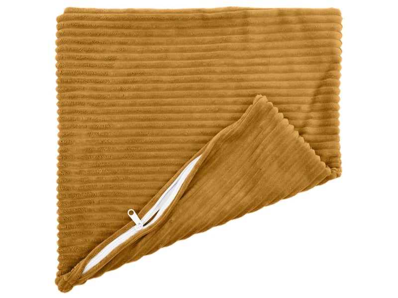  Lot de 6 housses de coussin heerlen jaune 35 x 35 cm velours côtelé cf49919  - Conforama C