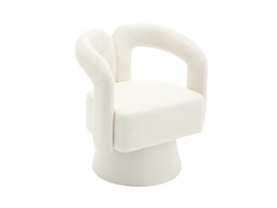 Fauteuil fixe pivotant <strong>HAUSS SPOLE</strong> <strong></strong> Tissu bouclette beige vendu A l'unité