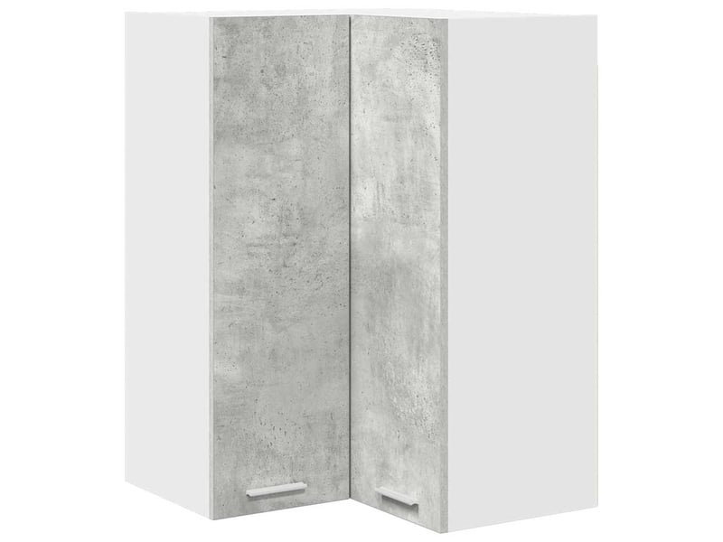  Meuble de rangement, armoire suspendue gris béton et blanc 57x57x80cm  - Conforama A