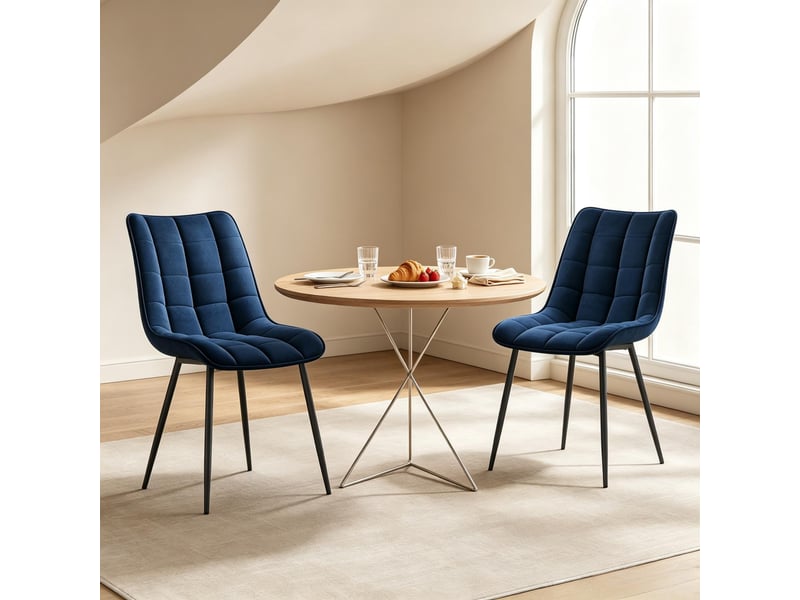  Chaises de salle à manger lot de 2 élégantes avec siège rembourré confortable et design moderne  - Conforama B
