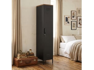 Armoire WISHDOR coloris noir largeur 35 cm