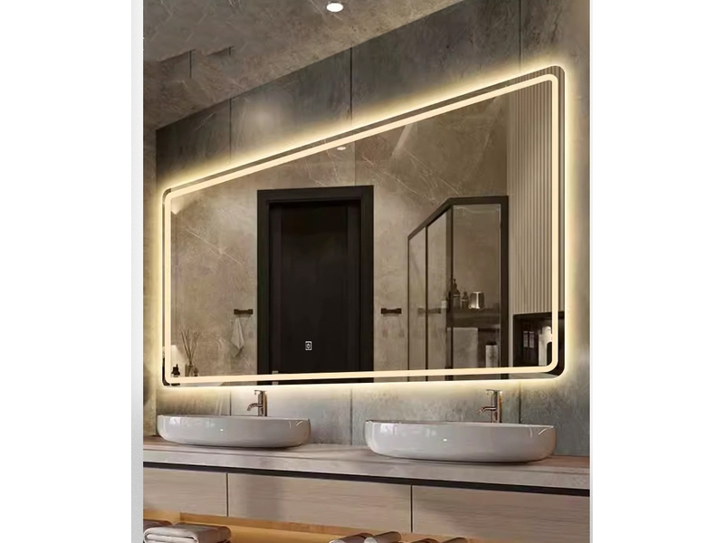  Miroir mural led salle de bain carré, étanche et intelligent hd avec interrupteur tactile, 40×60 cm  - Conforama D