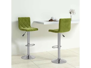Lot de 2 tabouret de bar, chaise de bar vert clair velours shl67723