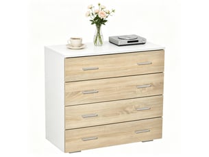 Chiffonnier 4 tiroir(s) MEUBLIV coloris bicolore largeur 76 cm hauteur 72 cm