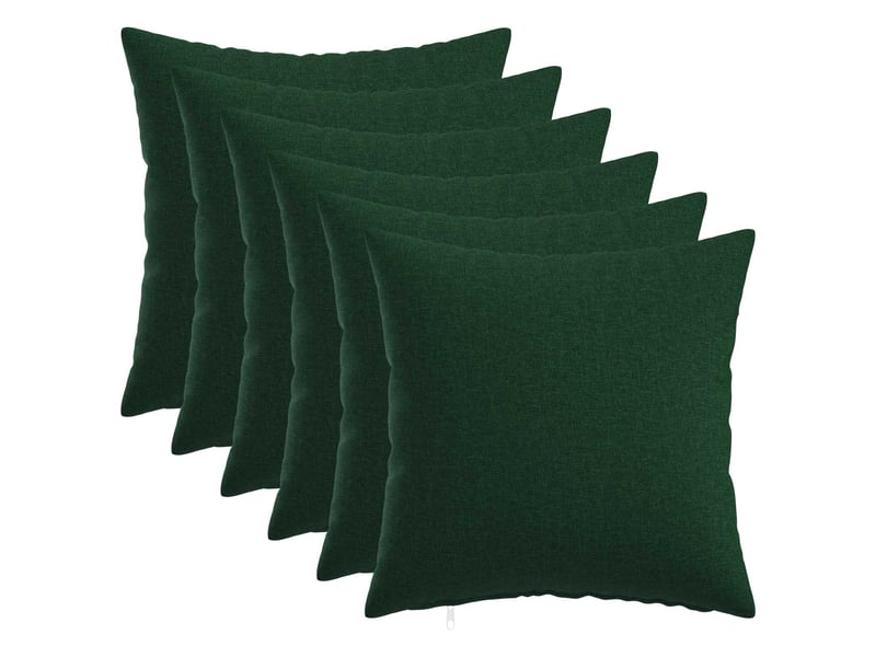  Lot de 6 coussins avec oreiller, coussins décoratifs heerlen vert foncé tissu cf50770  - Conforama B