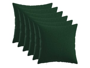Lot de 6 coussins avec oreiller, coussins décoratifs heerlen vert foncé tissu cf50770