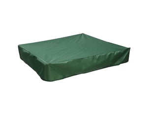 Housse de bac à sable de jardin – verte, 150x150x20 cm