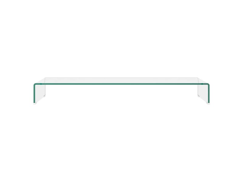  Meuble tv - banc tv - meuble de rangementpour moniteur 110x30x13 cm verre transparent  - Conforama C