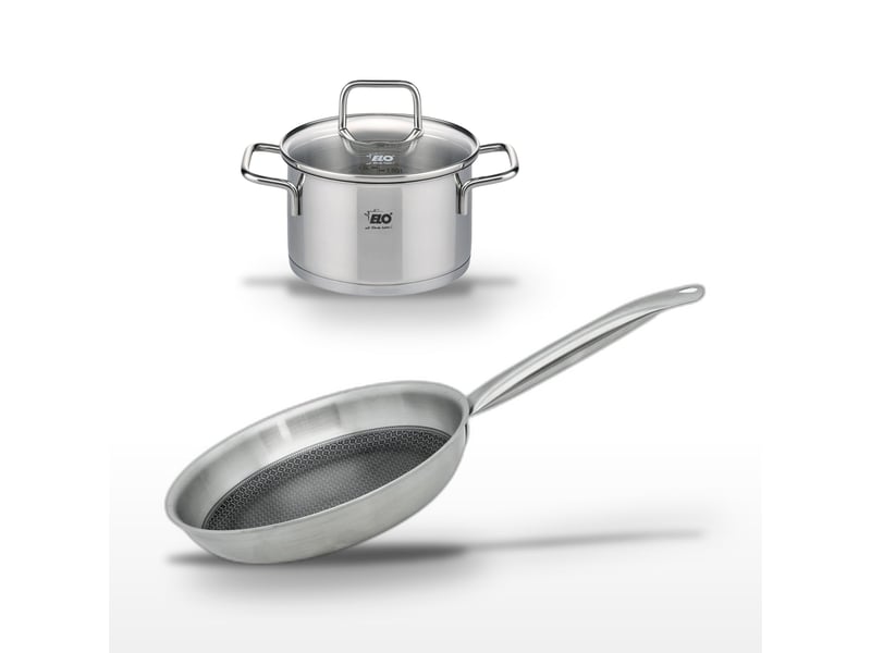 Lot poêle 28cm & faitout 14cm elo relief solution 9585850BX88 - Conforama A