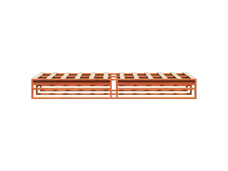  Lit simple- lit adulte -  cadre de lit sans matelas  marron 90x190 cm bois pin massif  - Conforama D