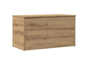 Coffre de rangement, boîte de rangement chêne artisanal 84x42x46 cm bois ingénierie