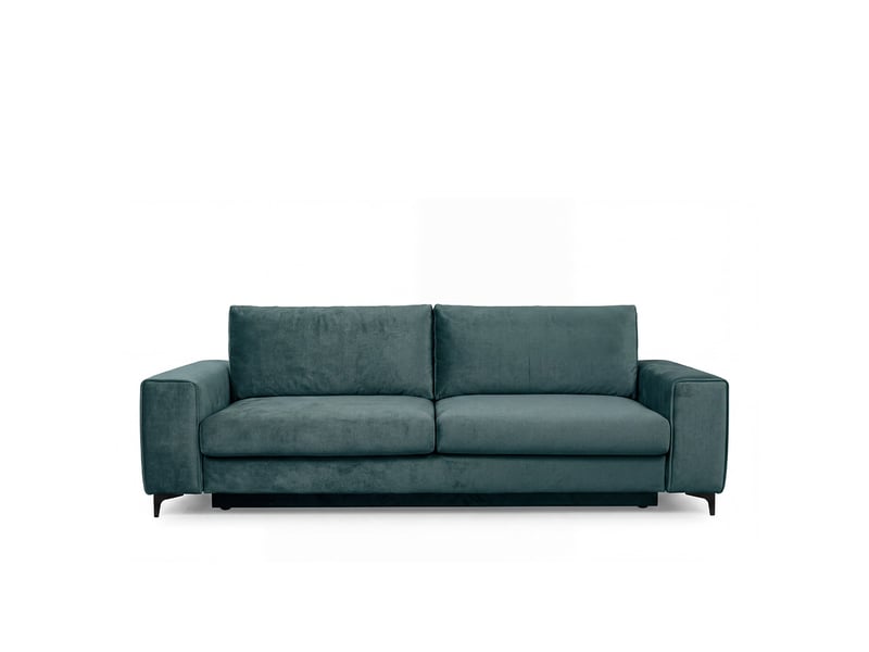  Canapé droit fiesole en velours bleu pétrole - 3 places 3CA52.PI.3D.C.24 - Conforama A