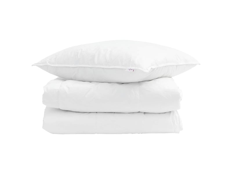  Duvet d'été simple avec oreiller 2 pcs - couette blanc plume de canard  - Conforama A