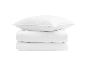 Duvet d'été simple avec oreiller 2 pcs - couette blanc plume de canard