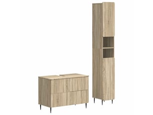 Ensemble de 2 meubles de salle de bain zwolle chêne sonoma cf63234