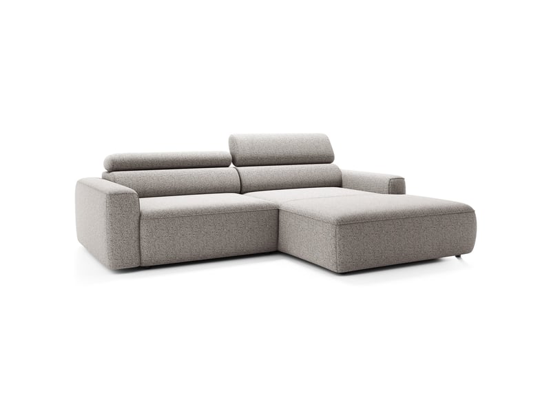  Selsey fando - canapé d'angle - 252 cm - tissu tressé grège - côté droit Fando - Conforama A