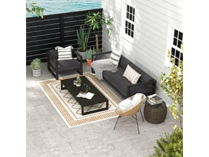 Tapis de camping double face résistant aux intempéries avec sac de rangement, pour l'intérieur et l'extérieur (182 x 274 cm)