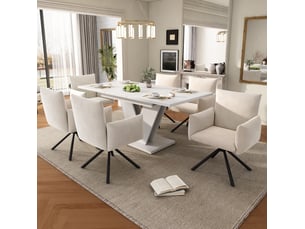 Ensemble table rectangulaire  6 chaise(s)  <strong>OKWISH</strong> <strong></strong> 