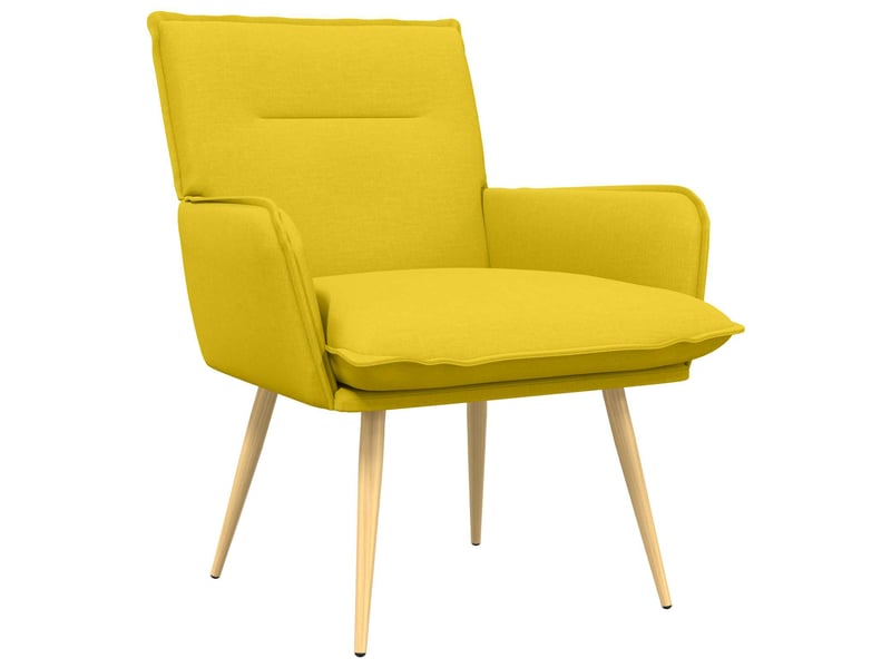 Vidaxl fauteuil jaune clair tissu  - Conforama A