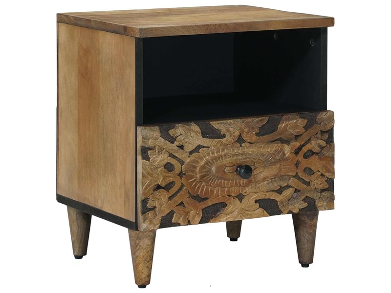  Table de chevet - table de lit 2 pc marron 40 x 33 x 46 cm  - Conforama A