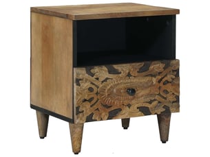 Table de chevet - table de lit 2 pc marron 40 x 33 x 46 cm